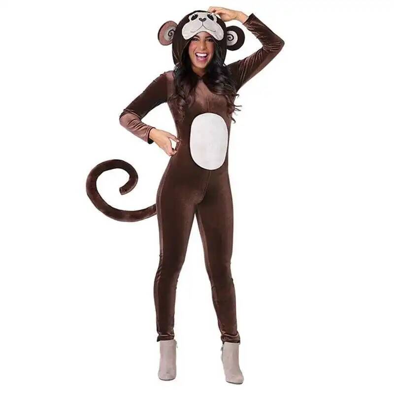 New Brown Monkey Onesie Pajama - đánh giá và giá Anime Cosplay Jumpsuit