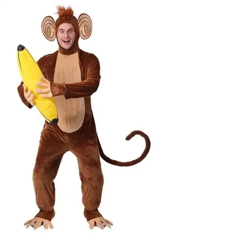 New Brown Monkey Onesie Pajama - đánh giá và giá Anime Cosplay Jumpsuit