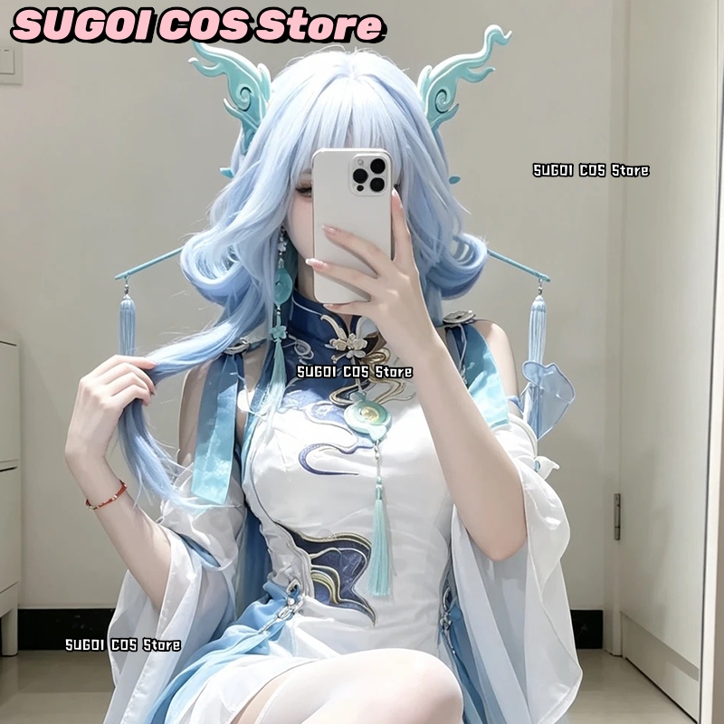 C921Anime Game Wuthering Waves - đánh giá và giá Anime Cosplay Blue Hair